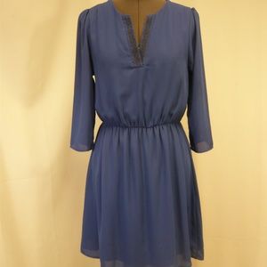 Everly Prussian Blue Chiffon dress